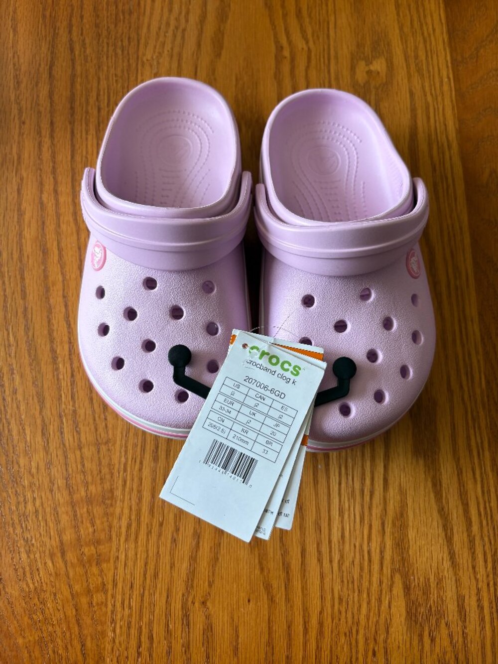 NWT Crocs Kids Crocband Clog Pink J2 Ballerina Pink